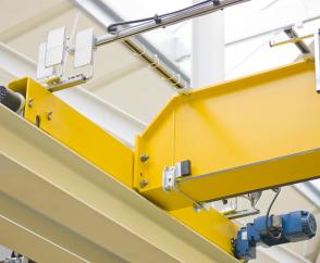 Offset geared motors used in travel units for Demag travelling cranes