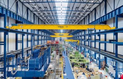 EKKE single-girder overhead travelling cranes