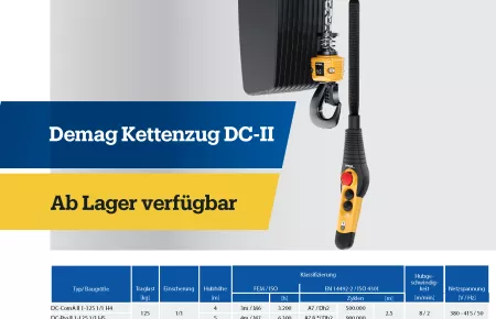 Demag Kettenzug DC-II: Ab Lager verfügbar